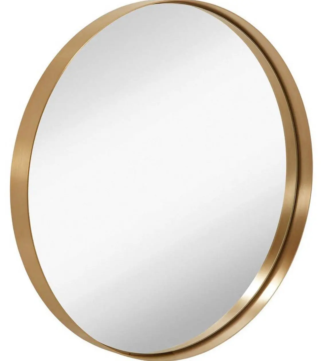 24" Gold Circle Deep Set Metal Round Frame Mirror Contemporary Gold Wall
Mirror- Clearance As Is 1