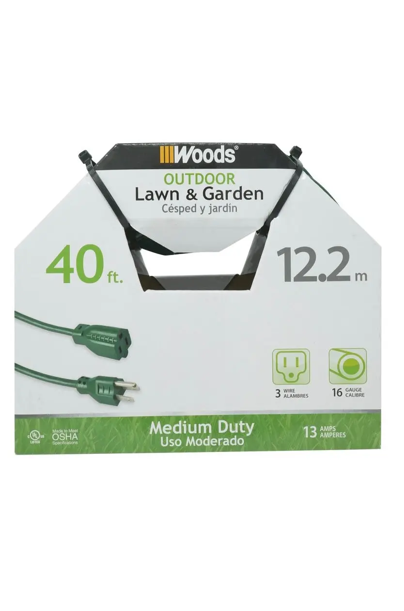 Woods 40' Extension Cord Green 1