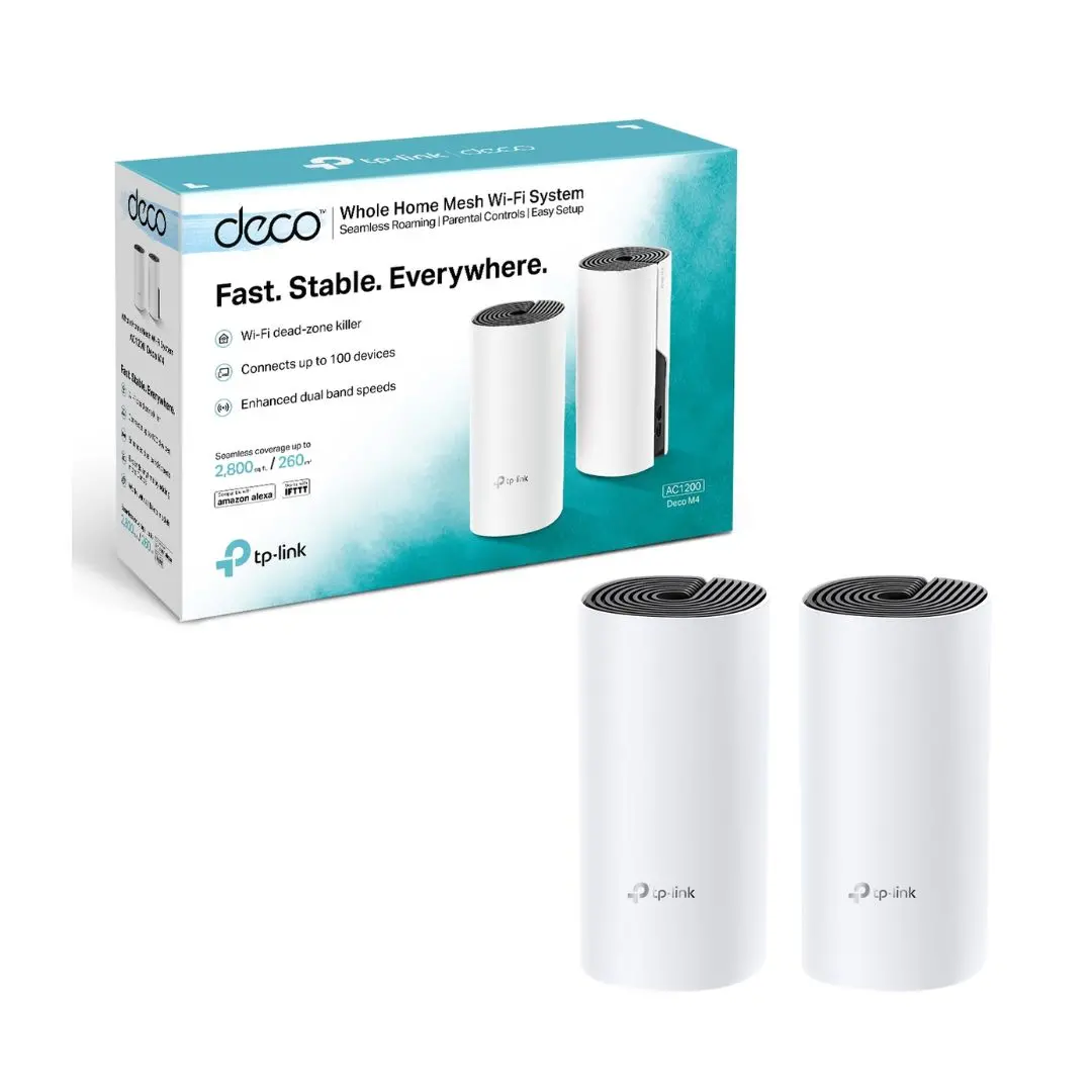 Tp-Link Deco M4 Ac1200 Whole Home Mesh Wi-Fi 5 System 2-Pack 1