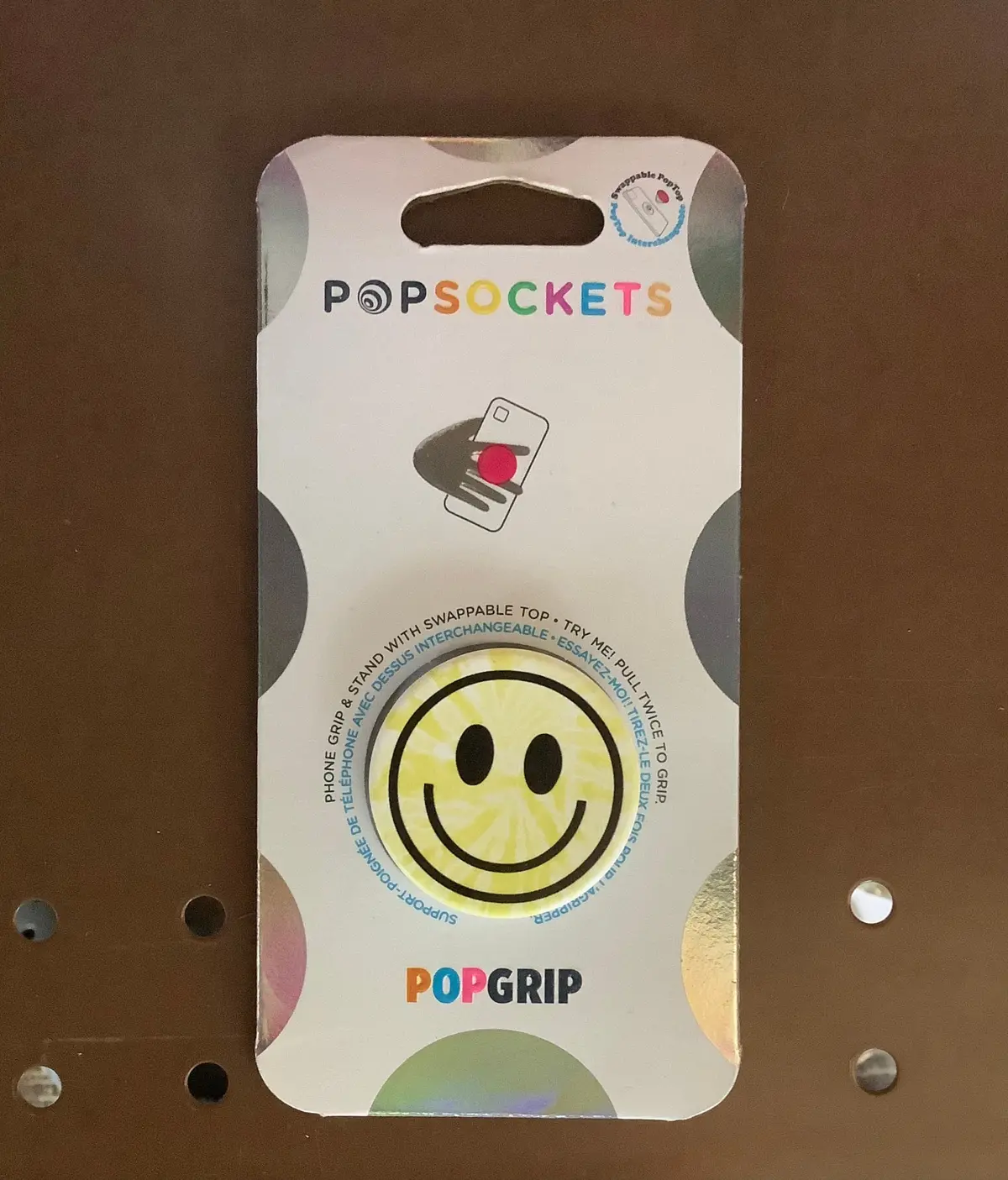 Popsockets Popgrip Cell Phone Grip & Stand - Tie Dye Smiley 1