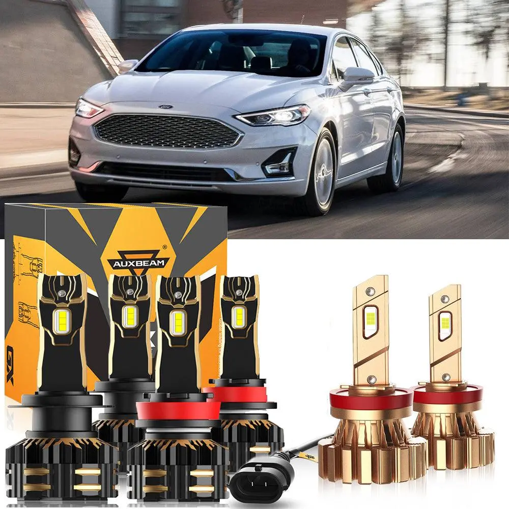 For 2006-2017 Ford Fusion H7 H11 Led Headlight Bulbs Bundle 2