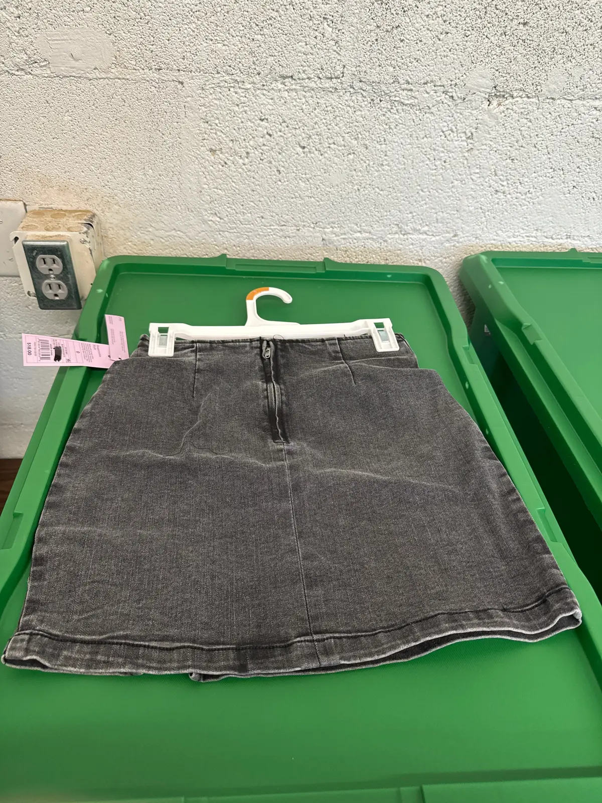 Ladies Black Jean Skirt-0 1
