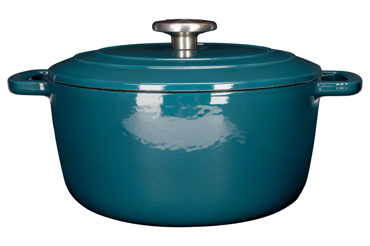 Cosy & Trendy Braadpan Met Deksel Fontestic Gietijzer Green Heron Ø 24 Cm / 4.6 Liter - Geëmailleerde Anti-Aanbaklaag 1