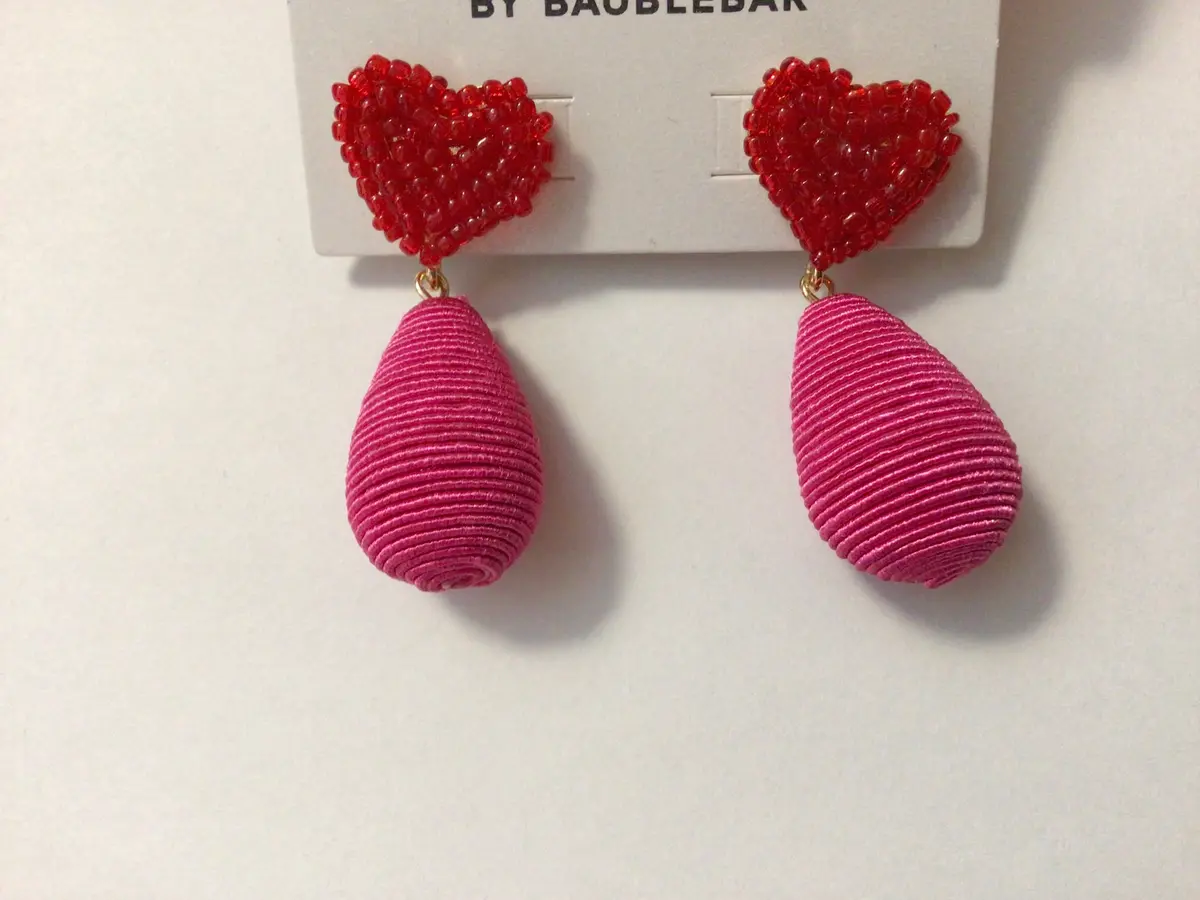 Heart Bead Earrings 2