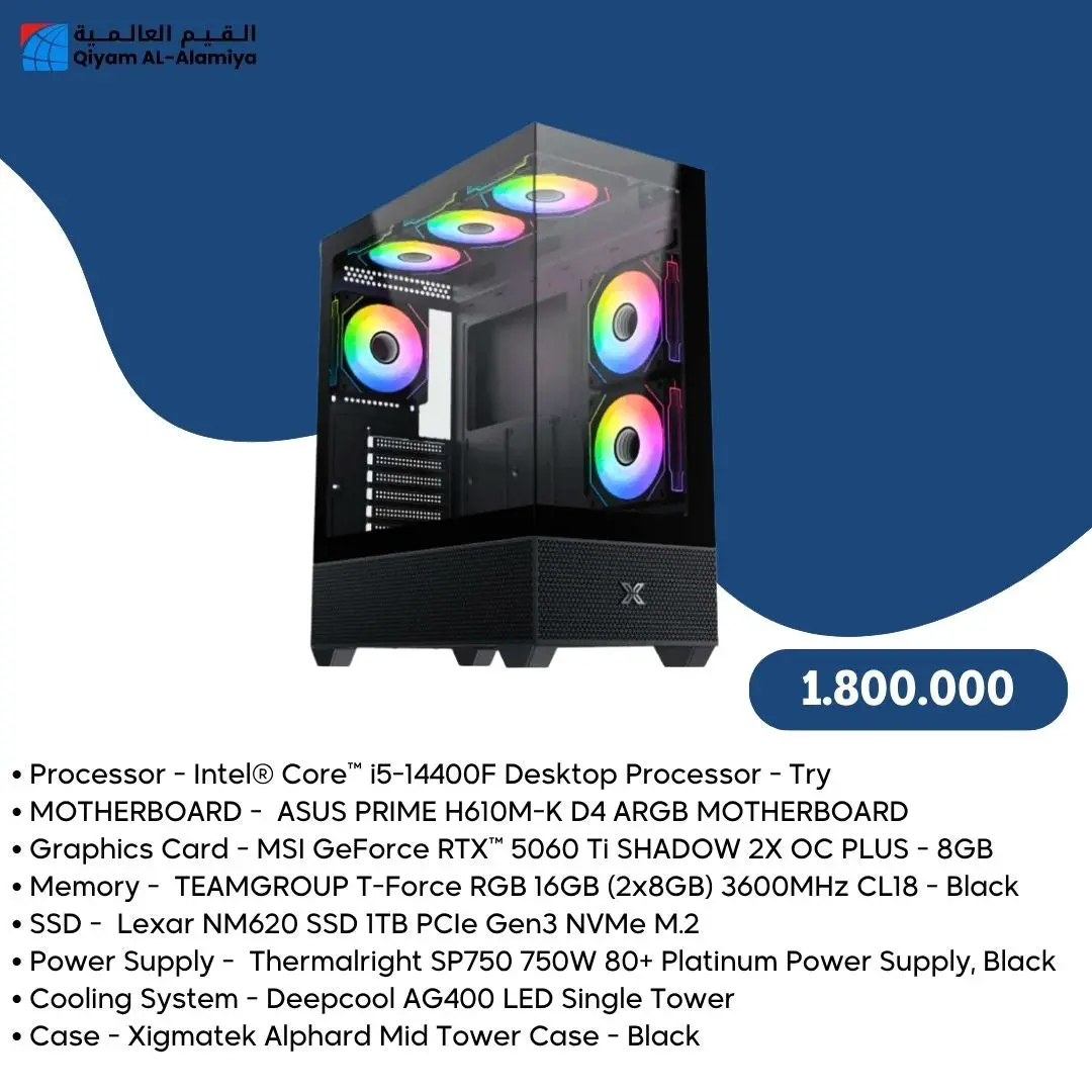 Pc Build Intel I5 14400F, Rtx 5060 Ti 8Gb 1