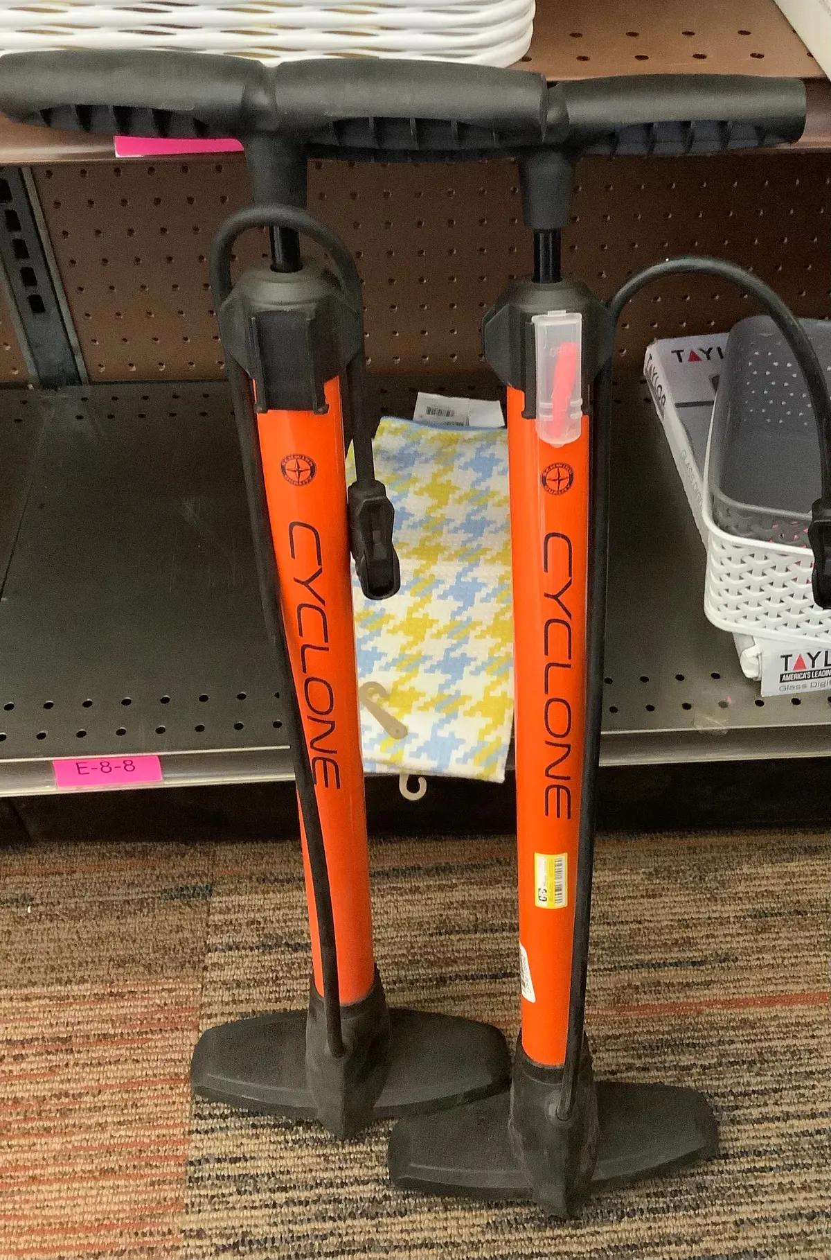 Schwinn Cyclone Tire Floor Pump - Orange 1