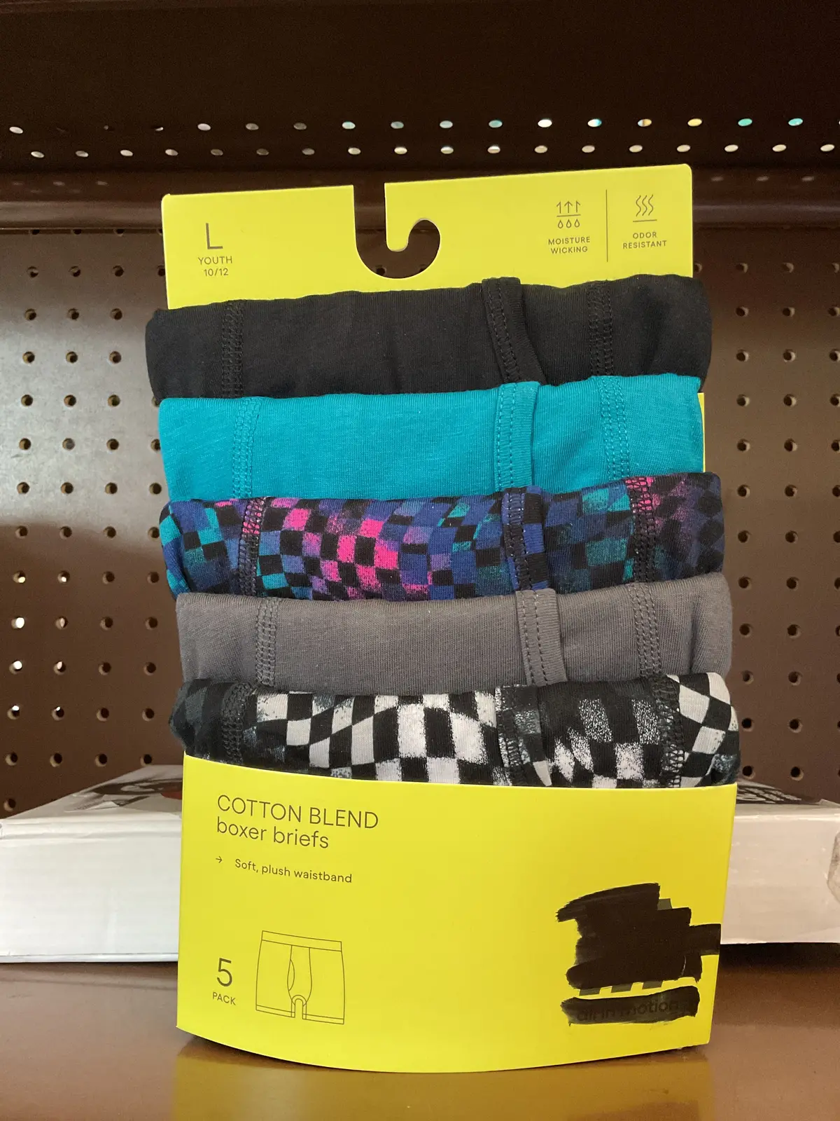 Kids Boys 5Pk Cotton Blend Boxer Briefs - Youth L 1
