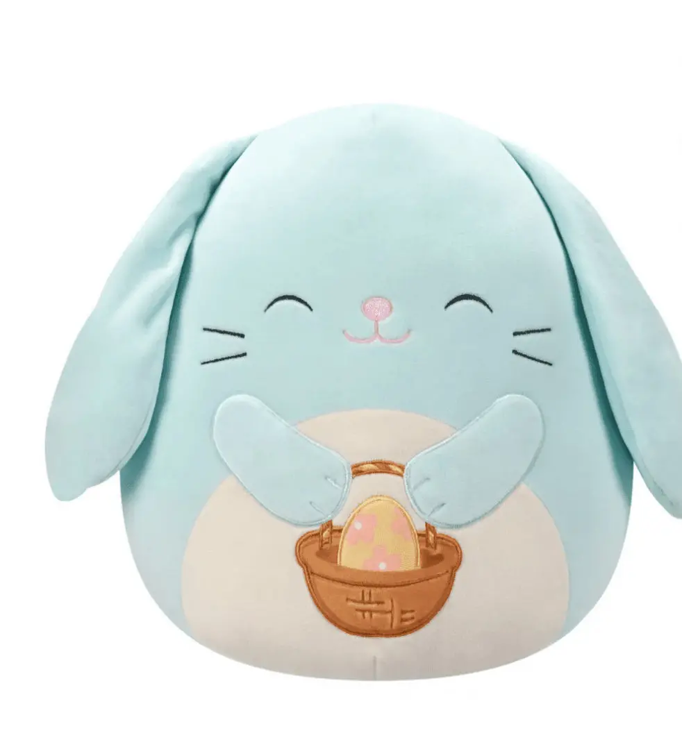 Squishmallows Easter 16In Sammy Seafoam Green Bunny Holding Basket Plush 1