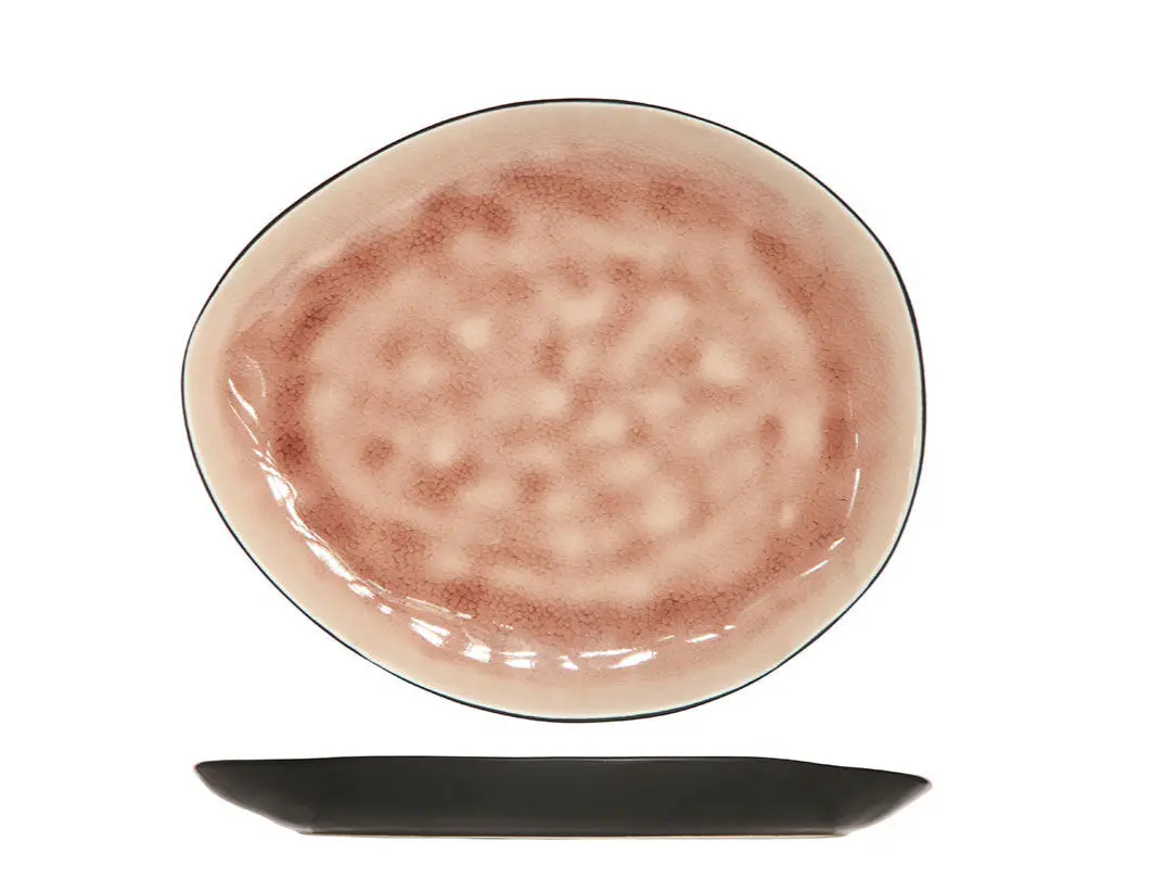 Cosy & Trendy Ontbijtborden / Dessertborden Organic - Laguna Old Rose - 20 X 16 Cm - 4 Stuks 1
