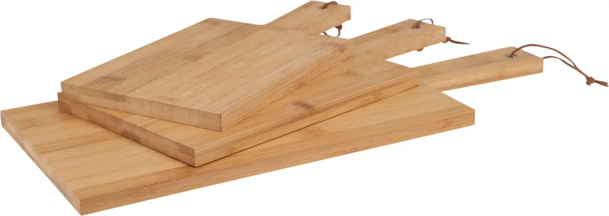 Cookinglife Snijplankenset Bamboe Met Handgreep 3-Delig 1