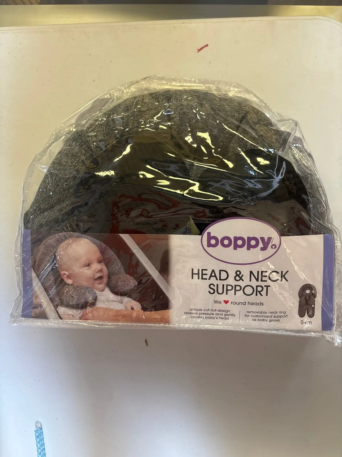 Boppy Head And Neck Support - Charcoal Heathered 1