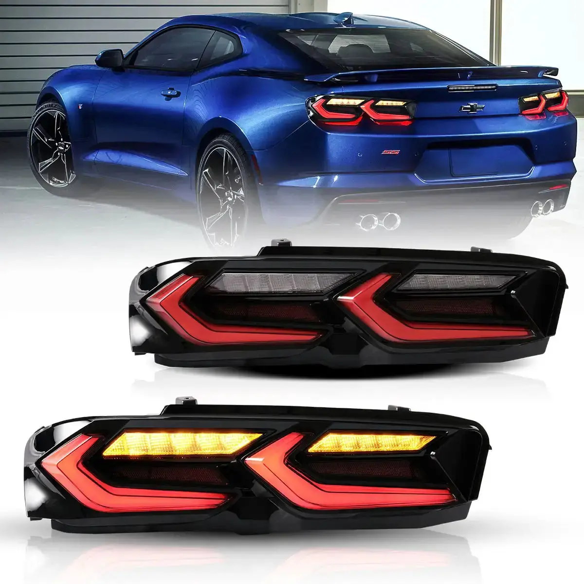 Led Tail Light Assembly With Sequential Indicators Turn For 2019-2024 Chevrolet Camaro 1
