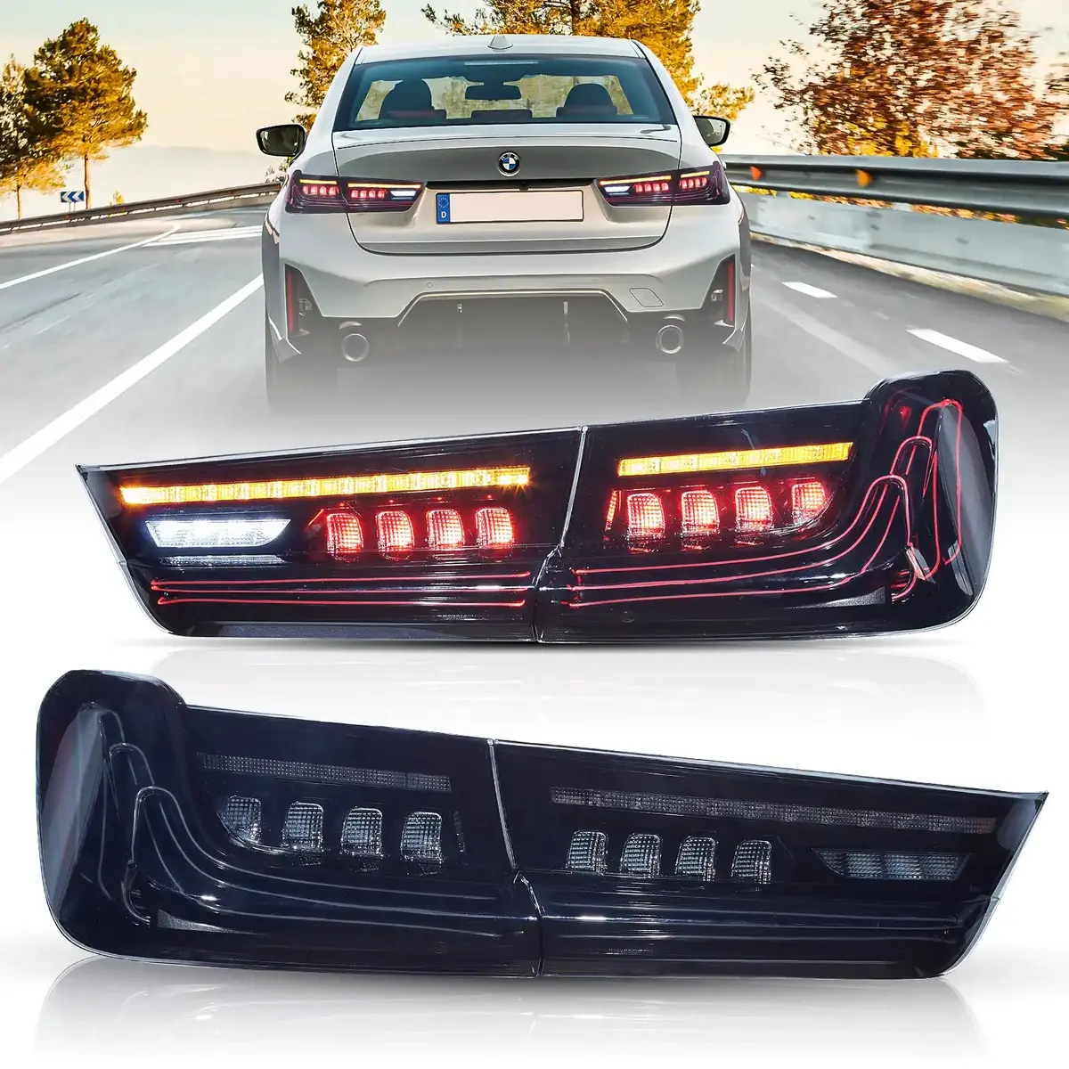 Led Laser Tail Lights Assembly Csl Style For 2019-Up Bmw 3-Series G20/G80 M3 2