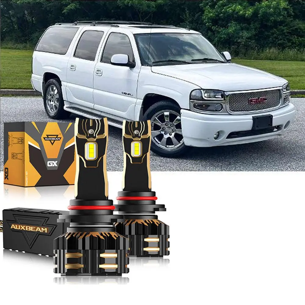 For 2002-2006 Gmc Yukon Xl 1500 9005 9006 Led Headlight Bulbs Bundle 3