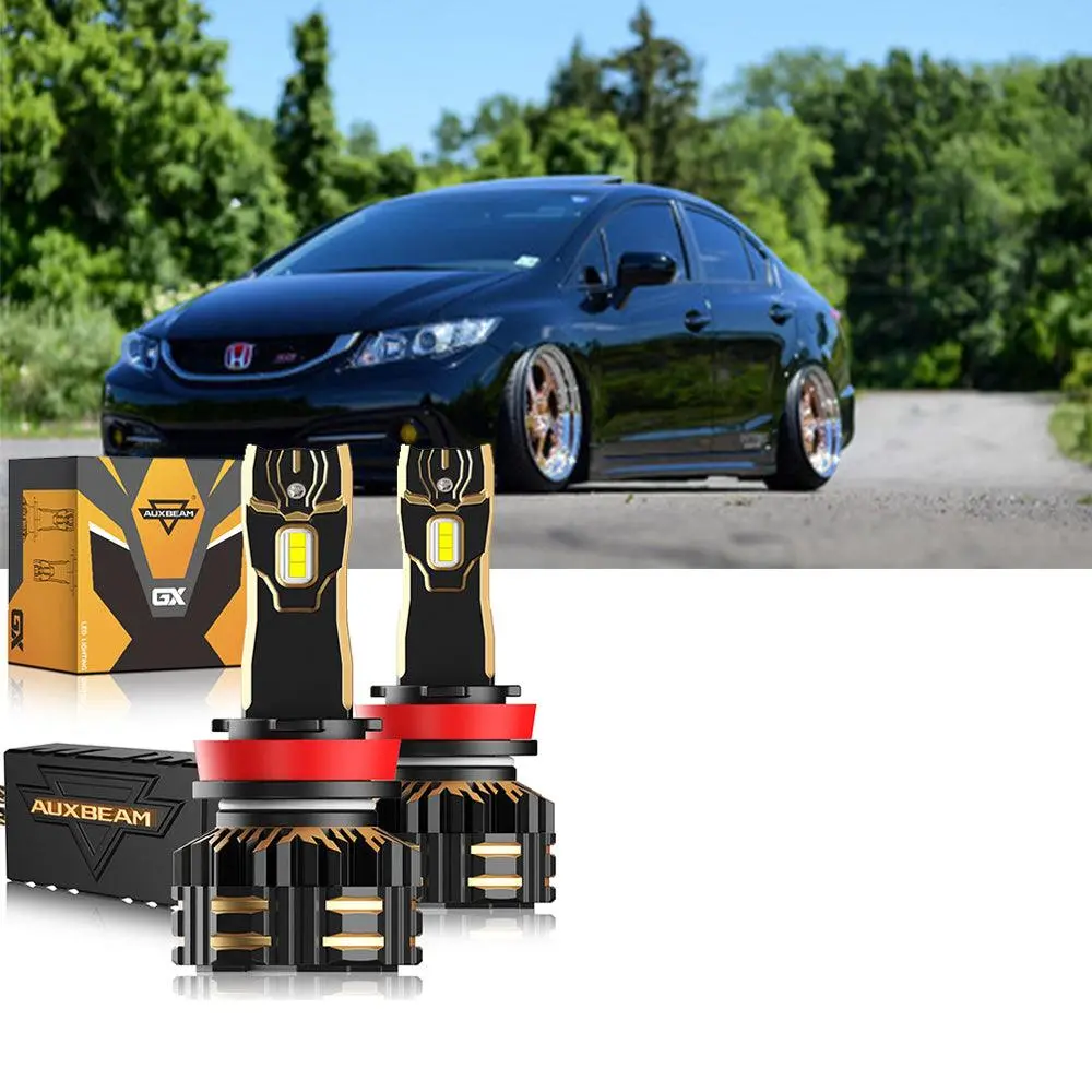 For 2014-2015 Honda Civic 9005 H11 9006 Led Headlight Bulbs Bundle 23
