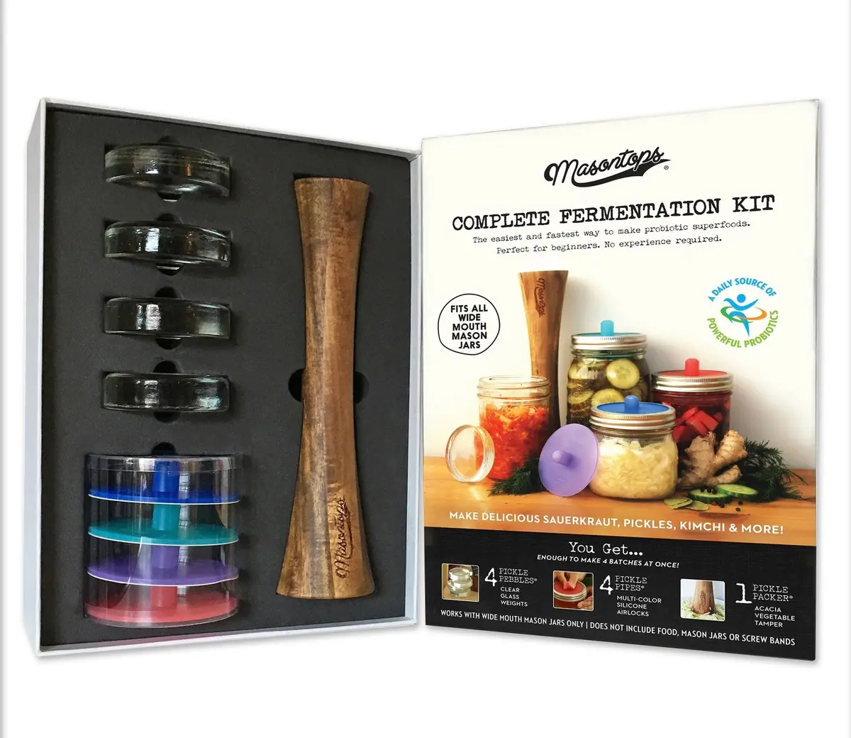 Masontops Complete Mason Jar Fermentation Kit 1