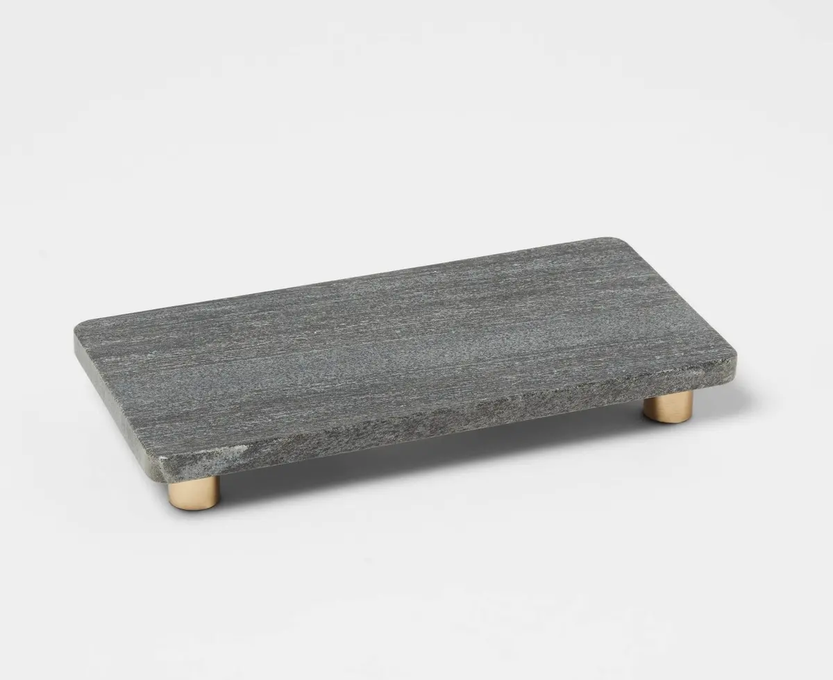 12" X 6" Marble Serving Stand - Clearance 1