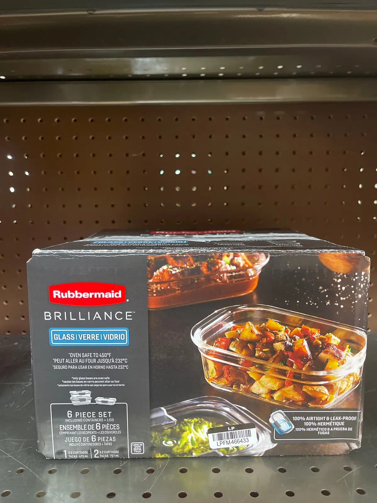 Rubbermaid 6Pc Set (1) 2 Cup, (2) 3.2 Cup
Brilliance Glass Set 1