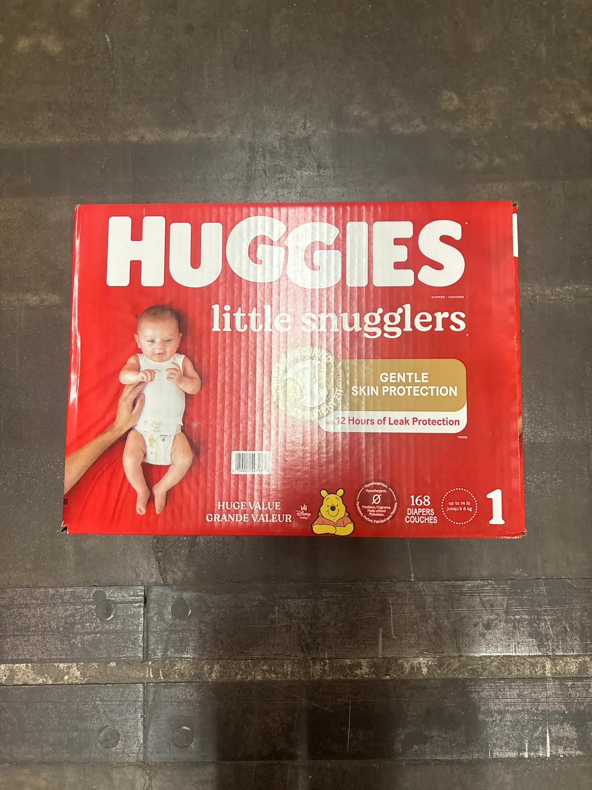 Huggies Little Snugglers Diapers Huge
Pack - Size 1 (168Ct) 1