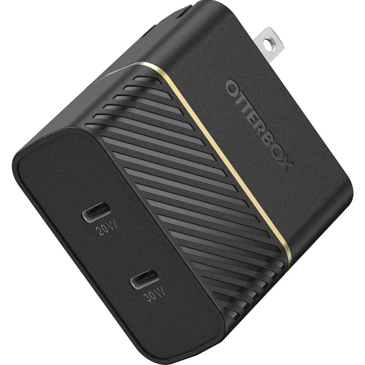 Usb-C Dual Port Wall Charger 50W Combined - Black Shimmer 1