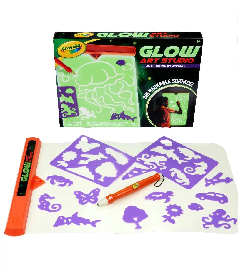 Crayola Glow Art Studio - Glow In The Dark Toys - Sea Art Activity Set 1