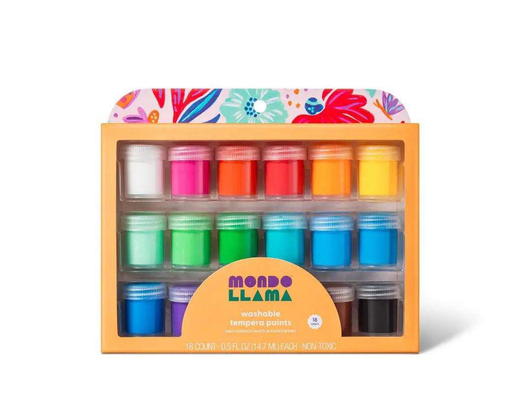 18Ct Washable Tempera Paints Colors 1