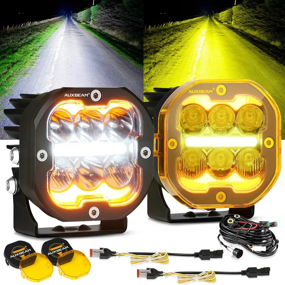 Xp-Ultra Series 3 Inch 84W Led Combo Pod Light Off Road Lights With White Drl&Amber Turn Signal Light 1