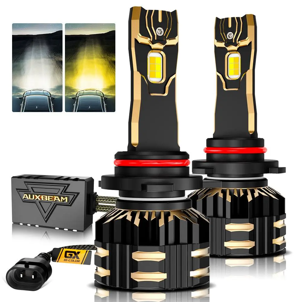 9012/Hir2 Led Headlight Bulbs 110W 25000Lm Gx Bi-Color Series High Power & Brightness Dual Color Switchback | 2 Bulbs 1