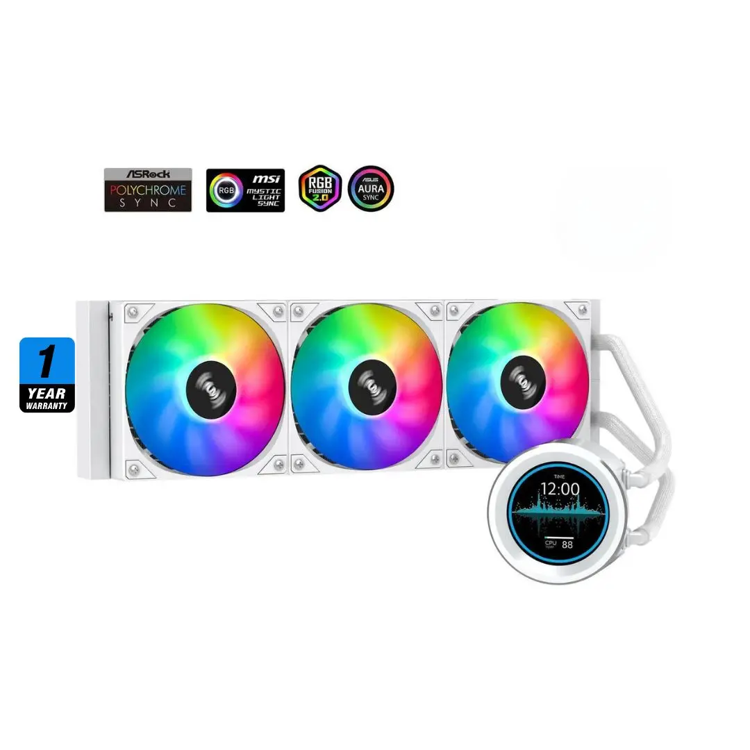 Sama Sm360 Pro Argb Liquid Cpu Cooler - White 1