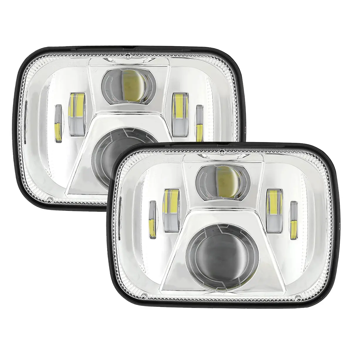 (2Pcs/Set) 110W 7X6 Led Light Headlights For Gmc 1