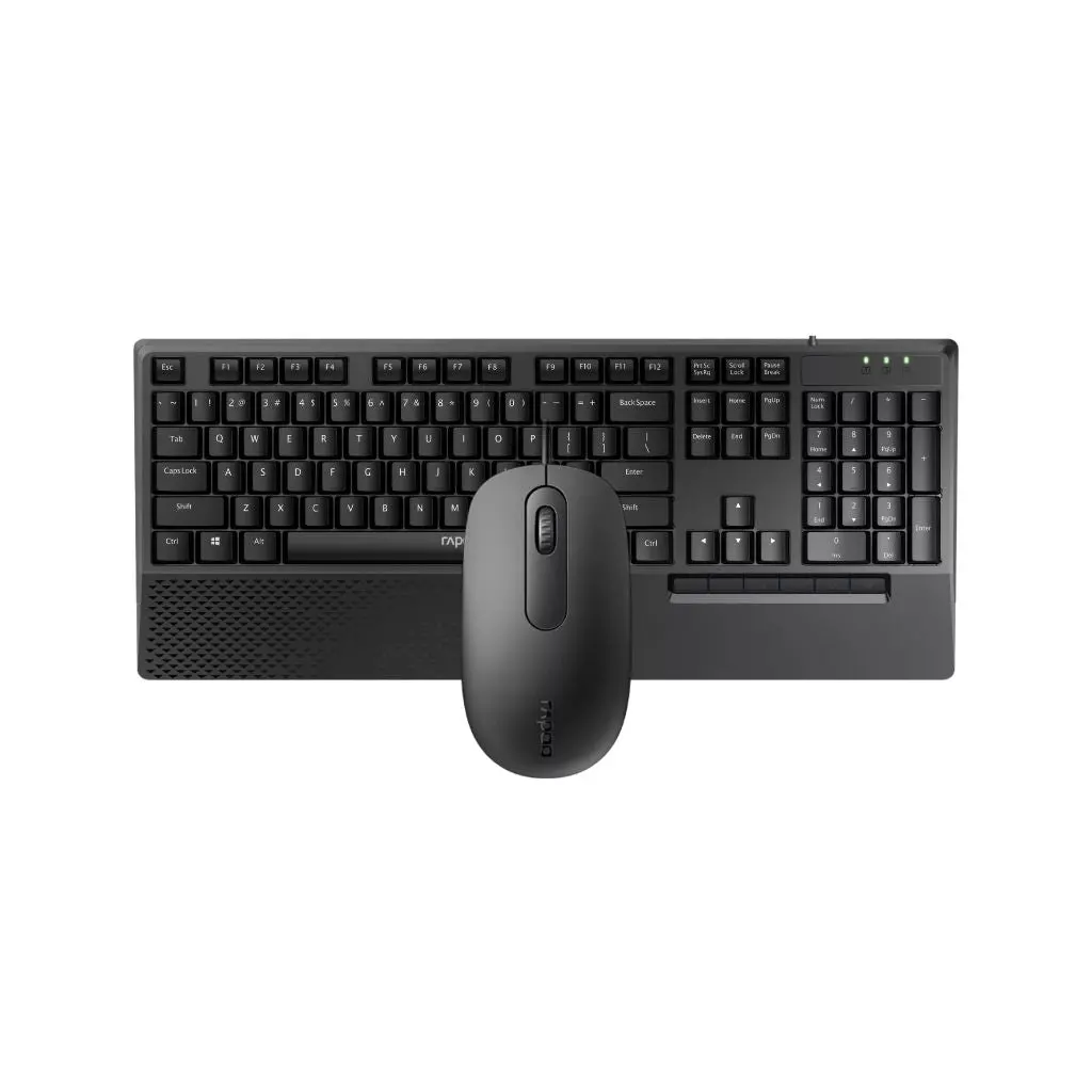 Rapoo Nx2000 Wired Keyboard And Mouse Kit - Black 1