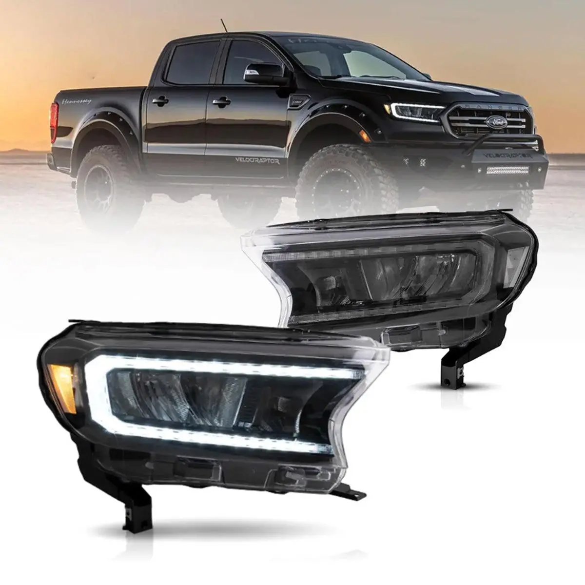 Led Headlight Assembly Reflection Bowl For 2019-2021 Ford Ranger [Us Types] 1
