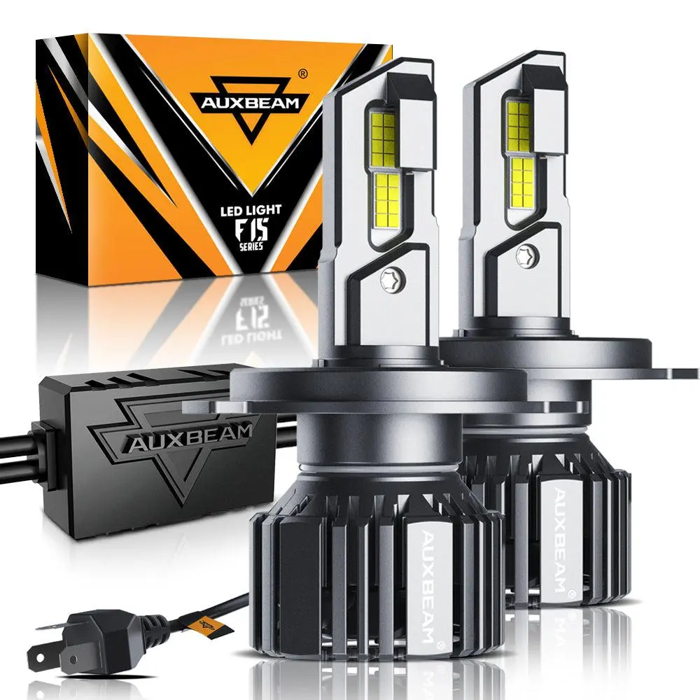 H4/Hb2/9003 Led Headlight Bulbs 90W 20000Lm F15 Series 20% Smaller Size 6500K Cool White | 2 Bulbs 1