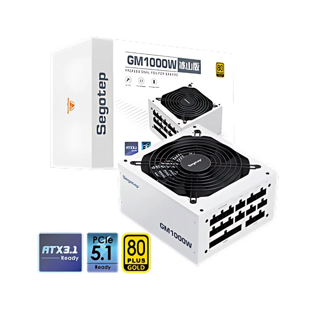Segotep Gm1000w 1000W Gold 80+ Full Modular, Pcie 5.1 & Atx 3.1 - White 1