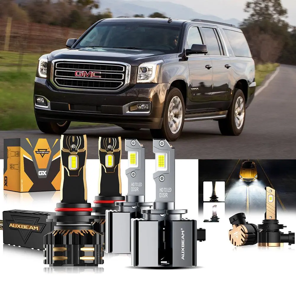 For 2017-2018 Gmc Yukon Xl Hid 9005 D3s Led Headlight Bulbs Bundle 1