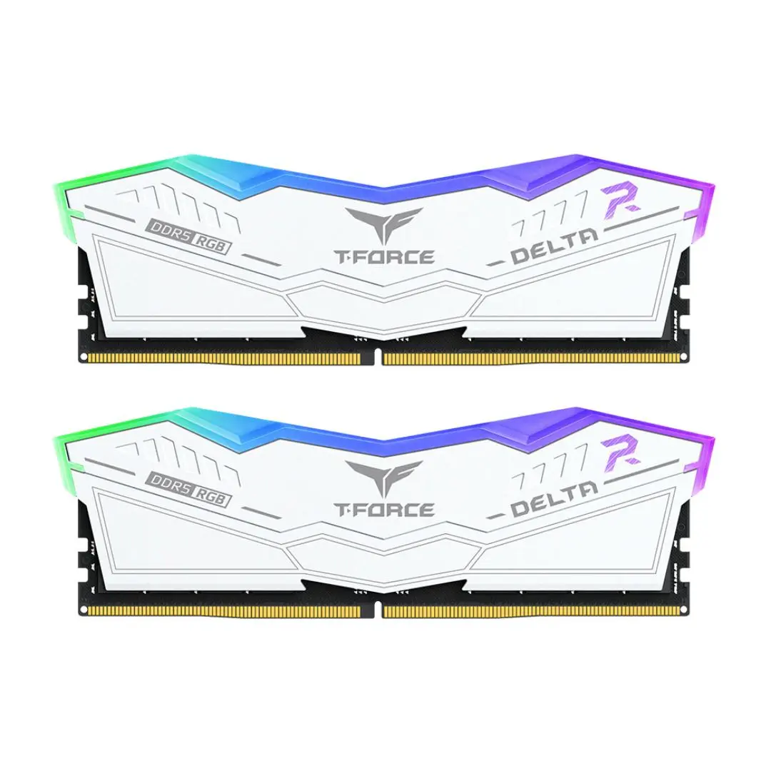 Teamgroup T-Force Delta Rgb Ddr5 Ram 32Gb (2X16gb) 6000Mhz Cl38 - White 1