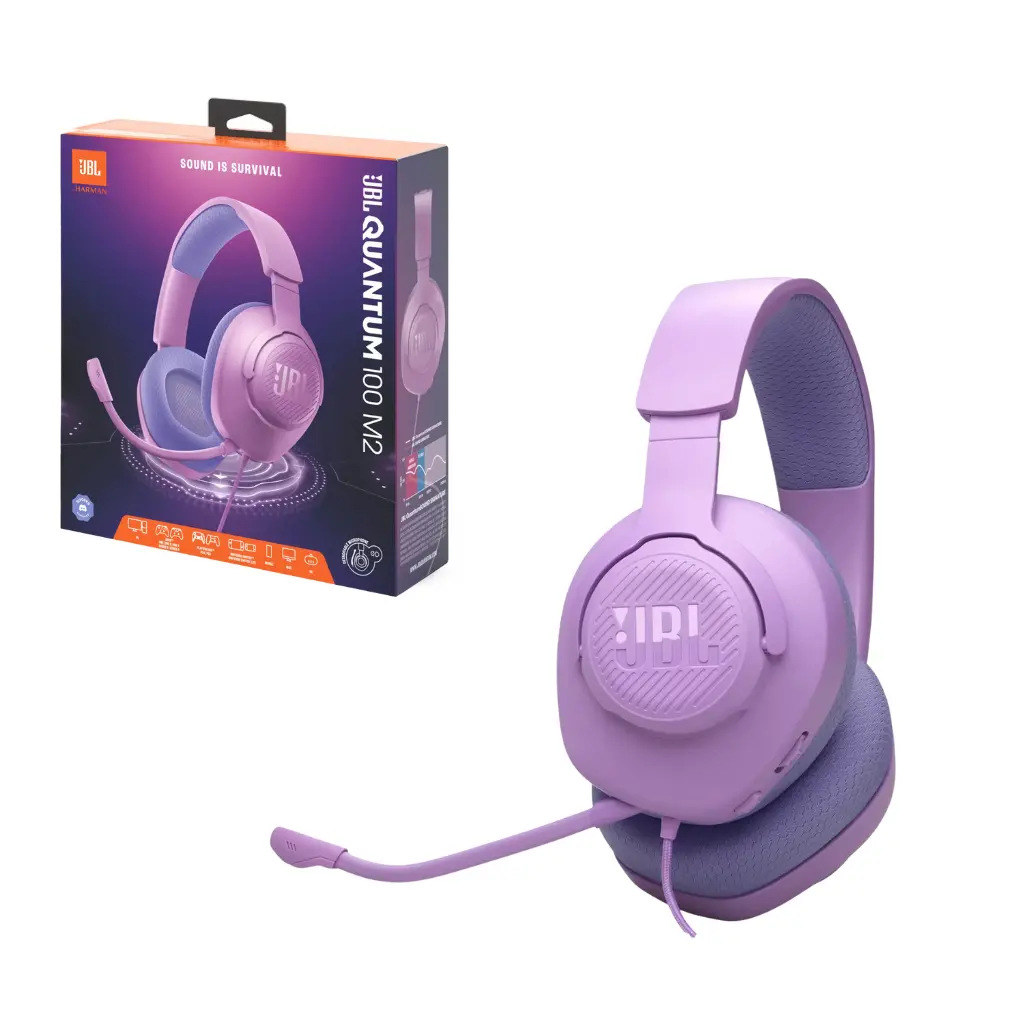 Jbl Quantum 100M2 Wired Gaming Headphones - Purple 1