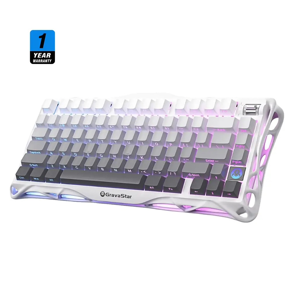 Gravastar Mercury K1 Gaming Keyboard - Gradient White 1