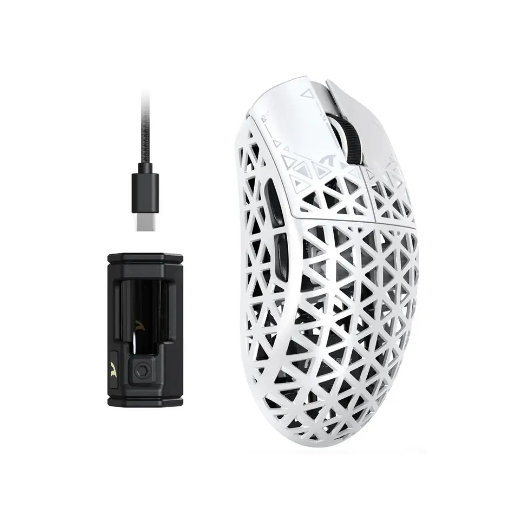 Attack Shark R5 Ultra Carbon Fiber Wireless 8K Gaming Mouse - White 1