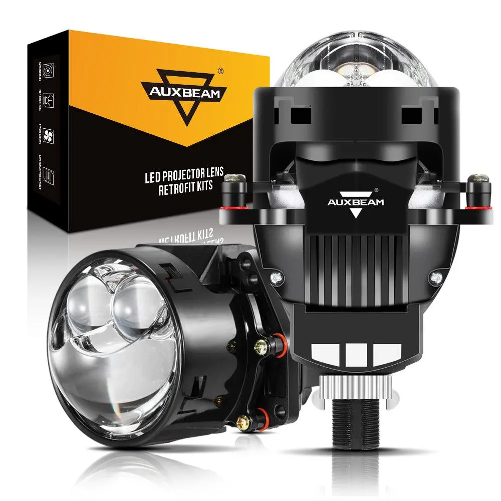3 Inch 136W 6000K Double Hyperboloid Bi-Led Projector Lens Headlight S8 Series Non-Destructive Installation Projector Lens For Car | 2Pcs/Set 1