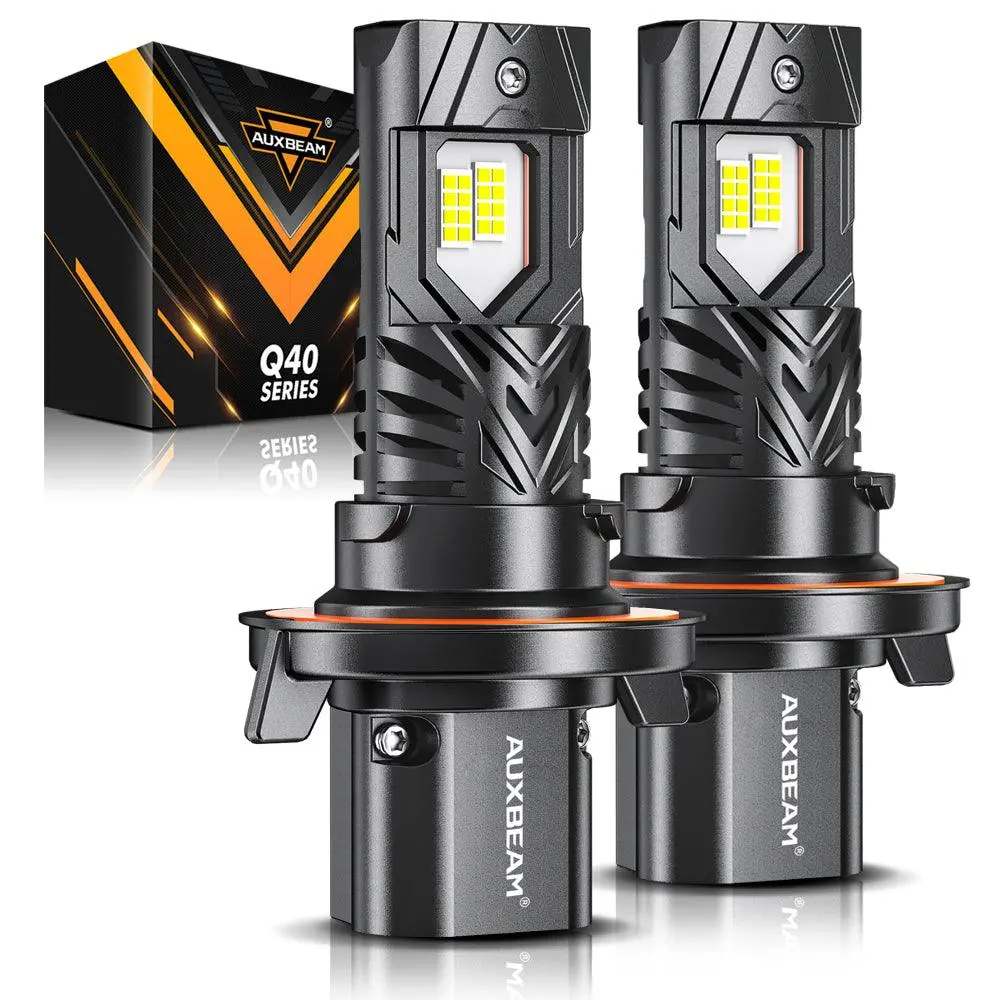 🆕H13/9008 Led Headlight Bulbs Q40 Series Ultra-High Brightness 120W 30000Lm 6500K Cool White | 2 Bulbs 1