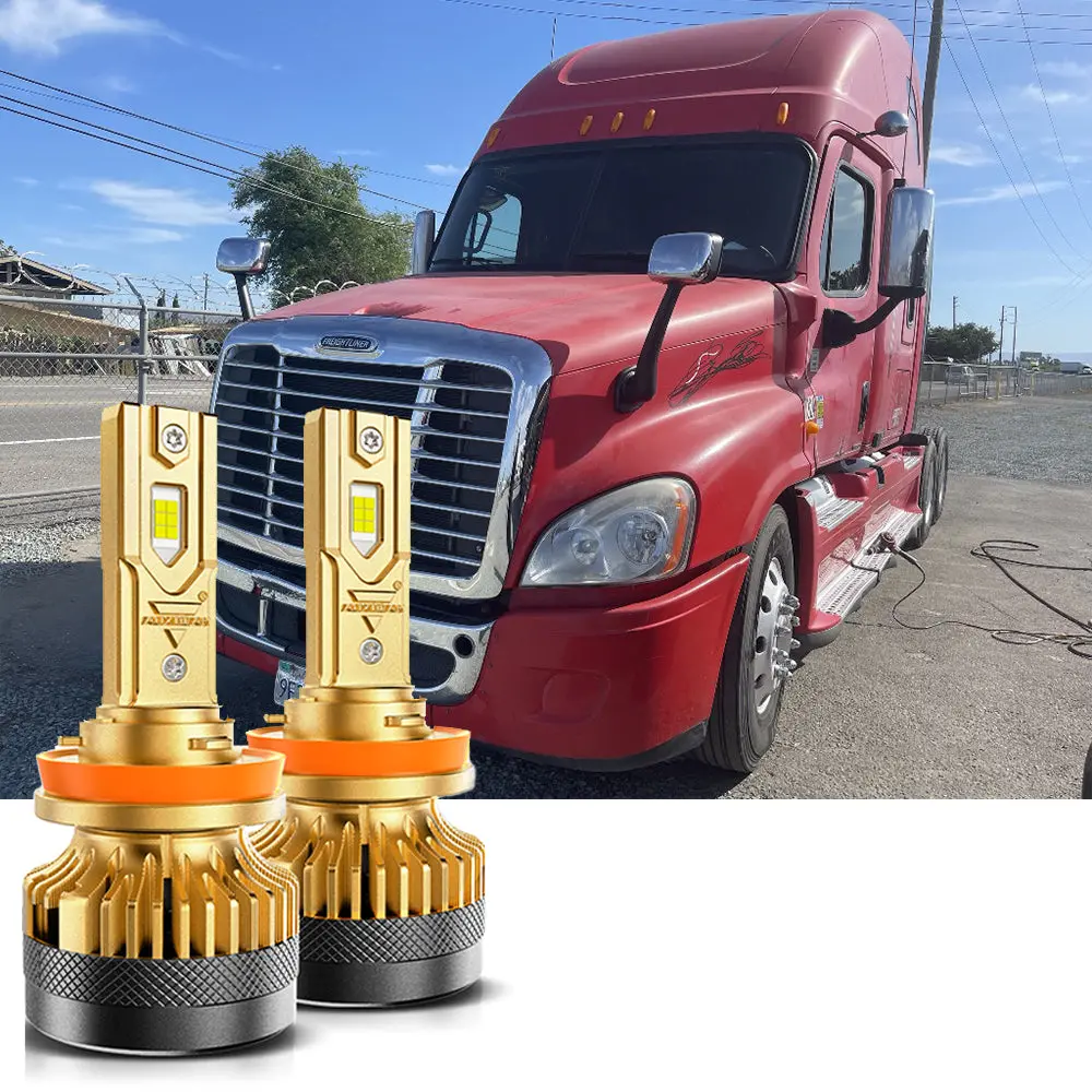 For 2008-2009 Freightliner Cascadia H11 24V Led Headlight Bulbs 1