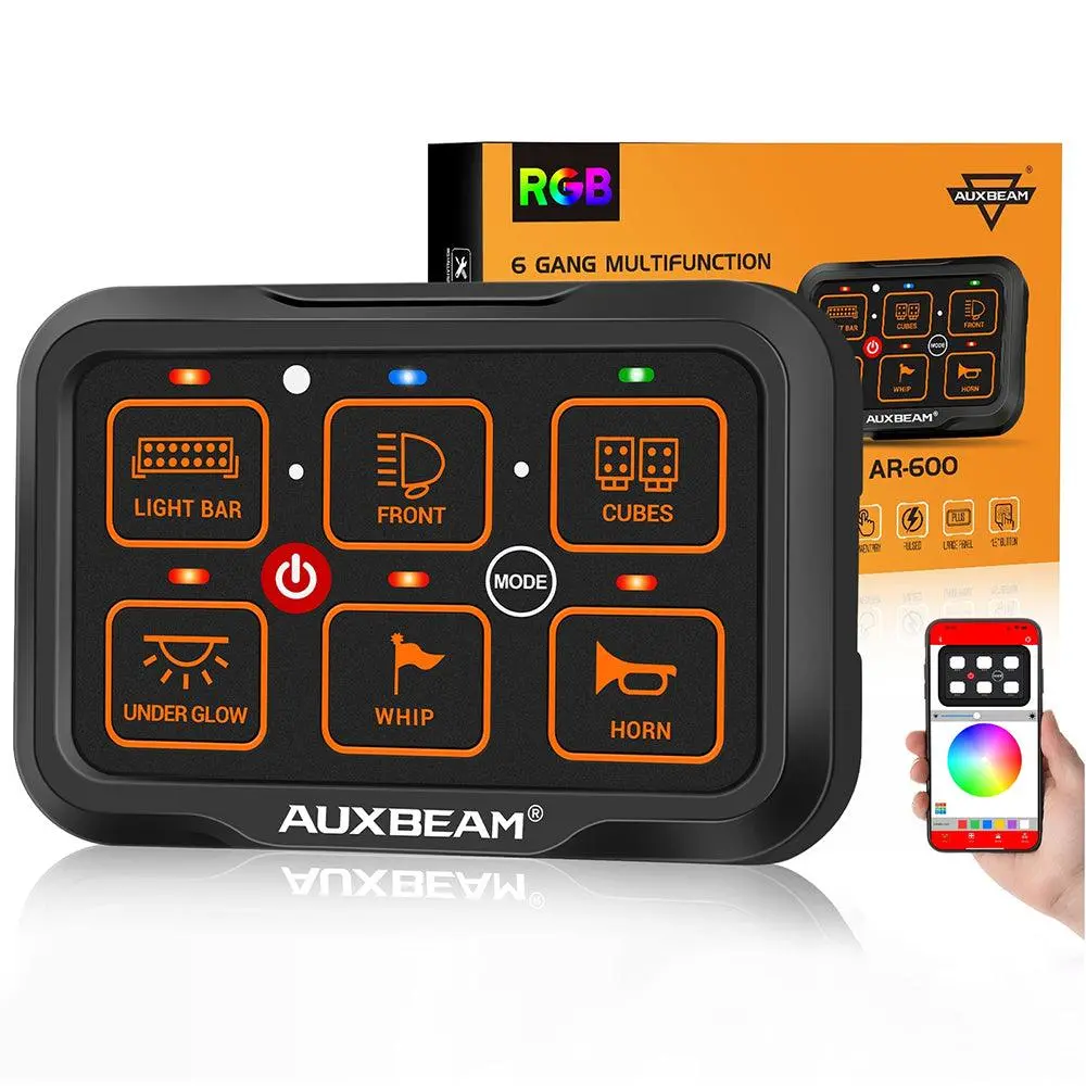 Ar Series 6 Gang (Ar-600) Rgb Switch Panel With App, Toggle/ Momentary/ Pulsed Mode Supported (One-Side Output)) 1