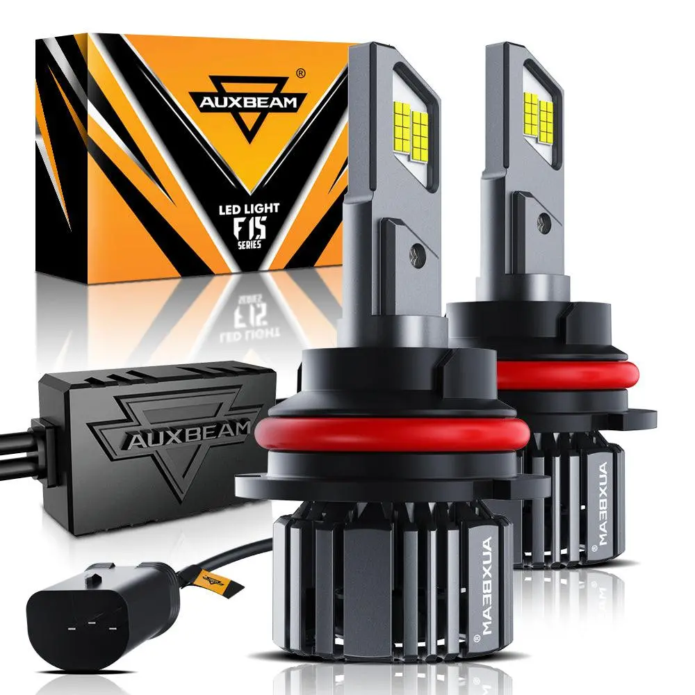 9007/Hb5 Led Headlight Bulbs 90W 20000Lm F15 Series 20% Smaller Size 6500K Cool White | 2 Bulbs 1