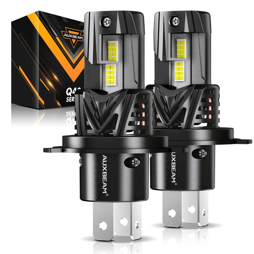 🆕H4/9003 Led Headlight Bulbs Q40 Series Ultra-High Brightness 120W 30000Lm 6500K Cool White | 2 Bulbs 1