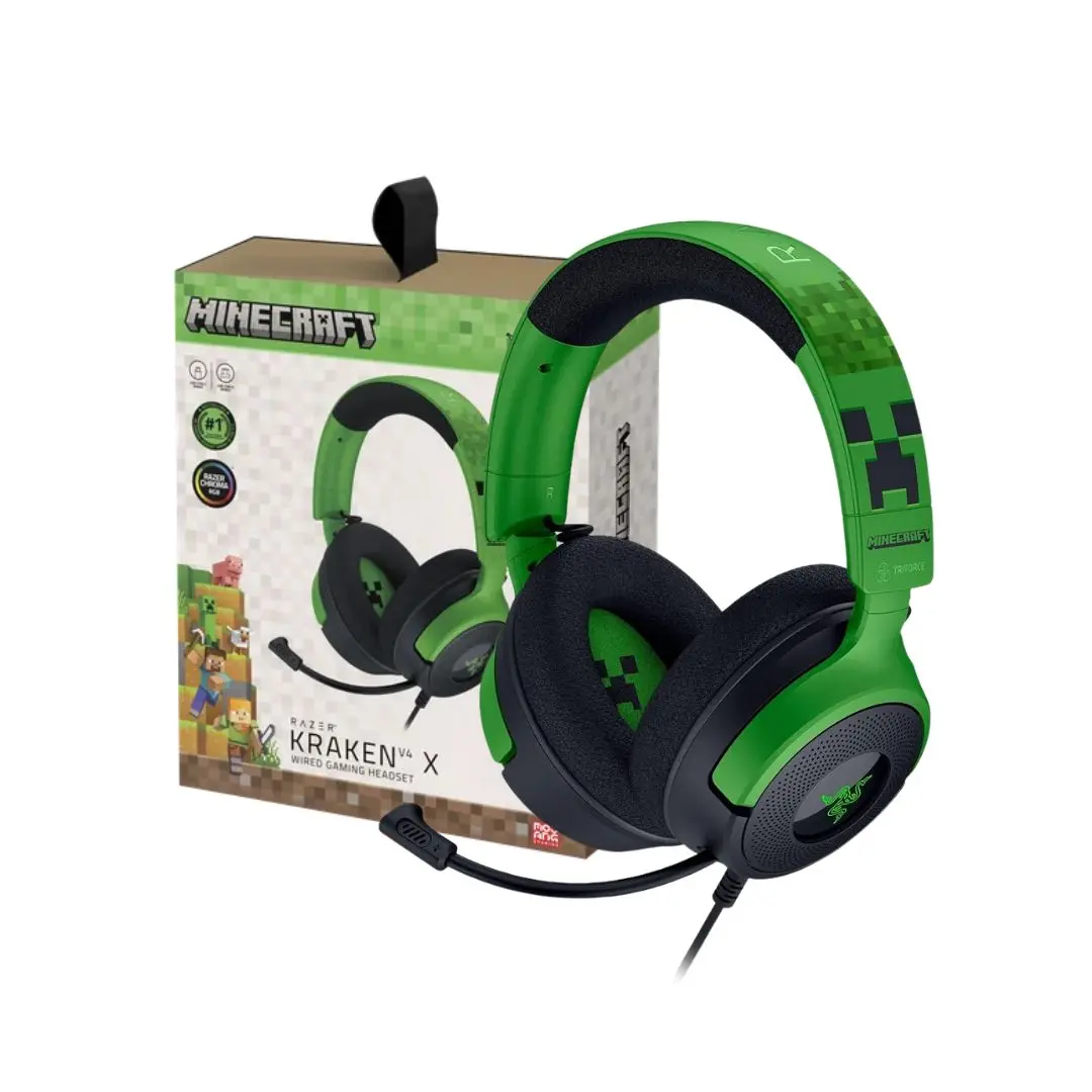 Razer Kraken V4 X Gaming Headset - Minecraft Edition 1