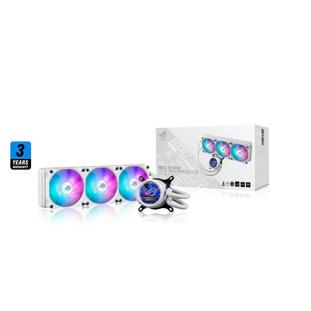 Asus Rog Strix Lc Iii 360 Argb White, Lcd 1