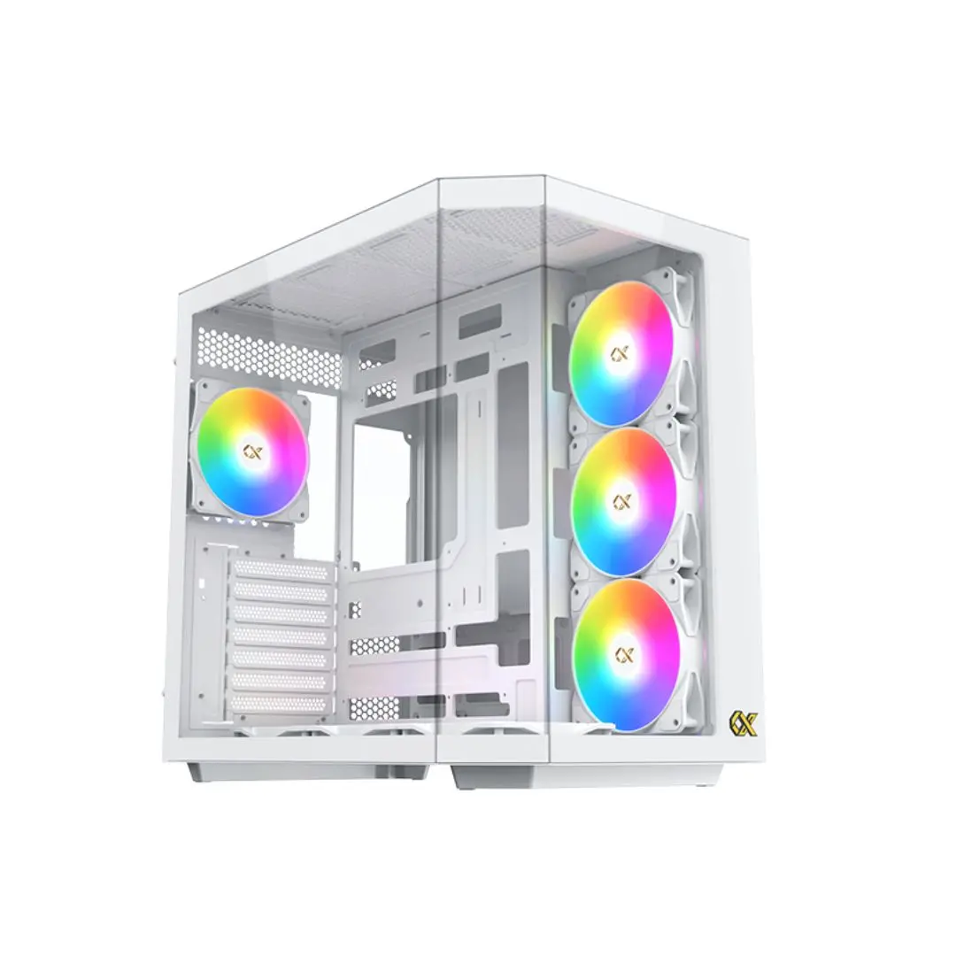 Xigmatek Cubi Ii Arctic Glass, Mid Tower Case - White 1