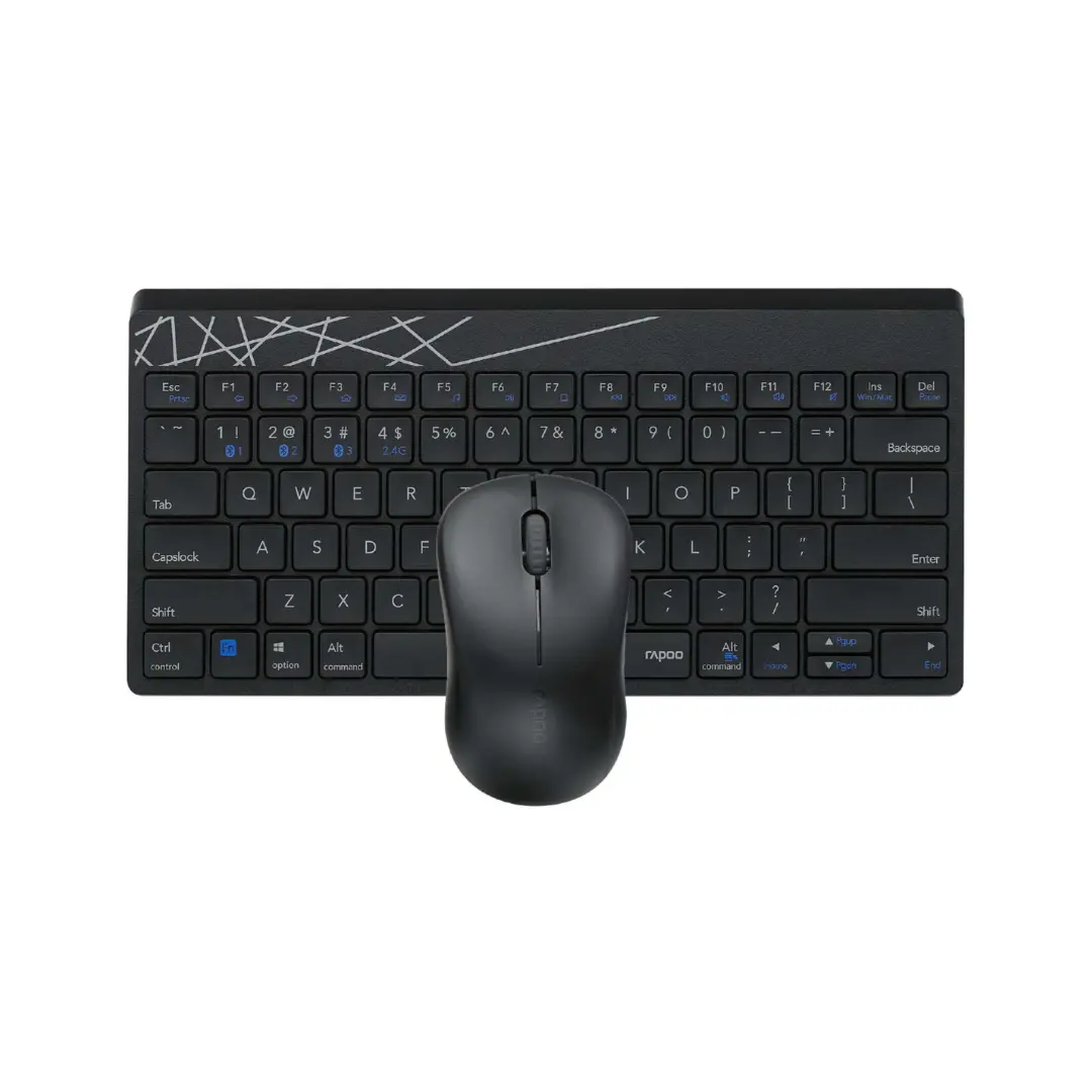 Rapoo 8000M, Multi Device, Wireless, Ultra Slim, Combo Kit 1