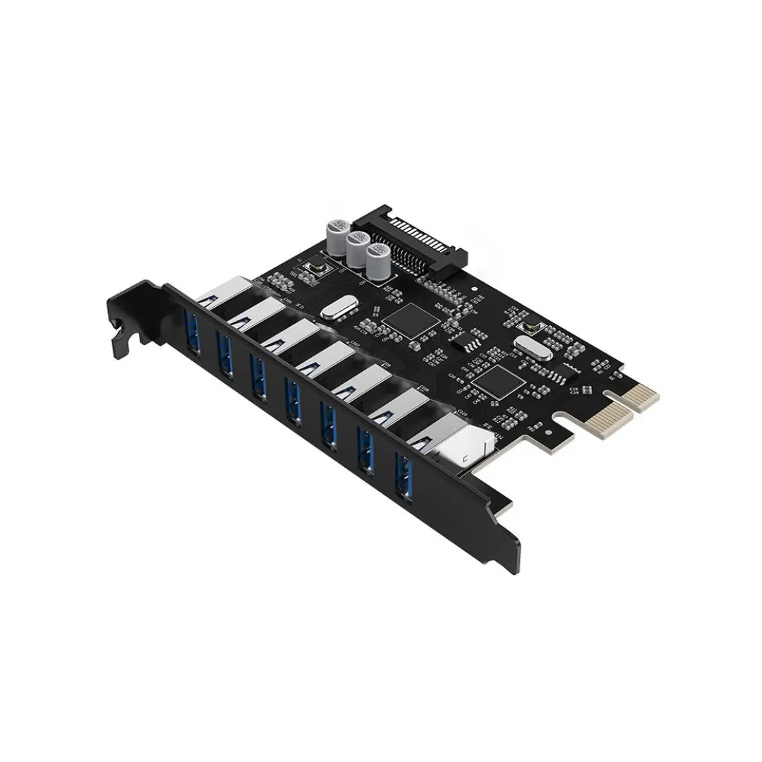 Orico Usb 3.0 Pci-E Expansion Card - 7 Ports - Dual Chip - Model Pvu3-7U 1